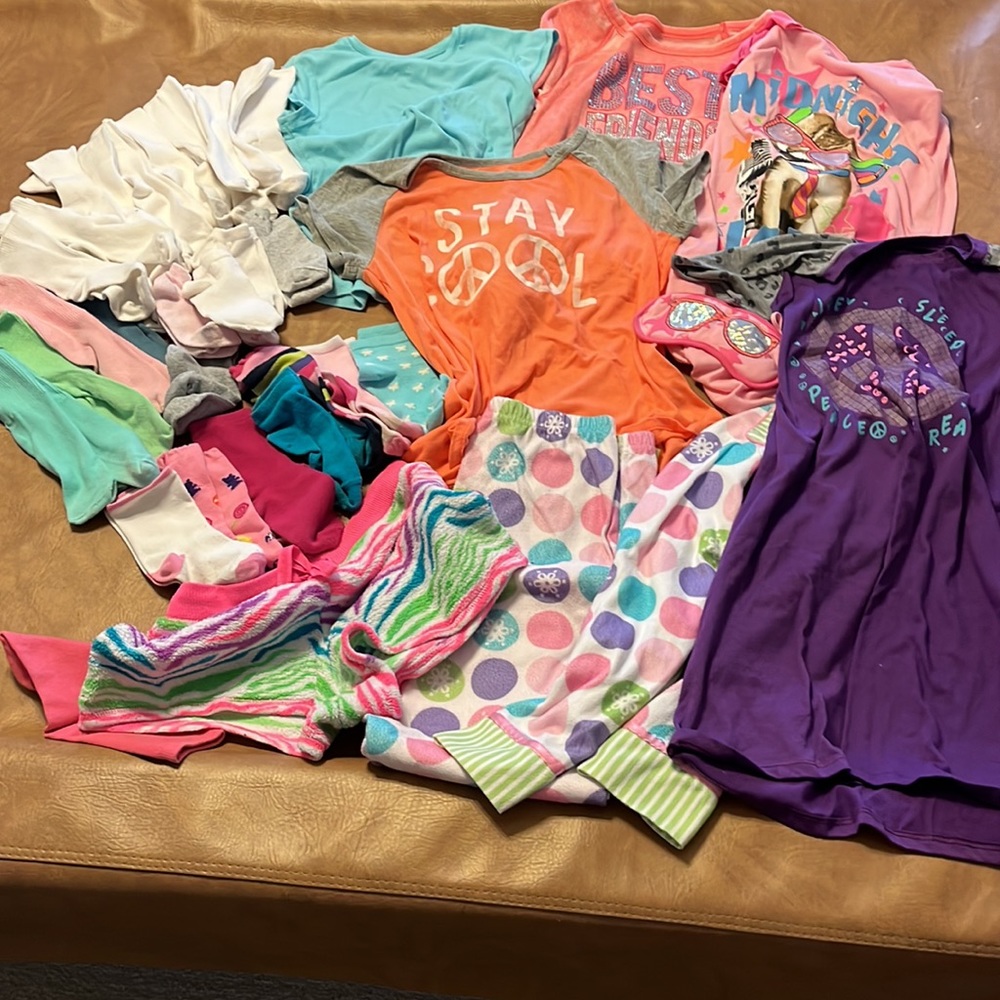 Girls Pajamas and Shirts Sizes 10-14
